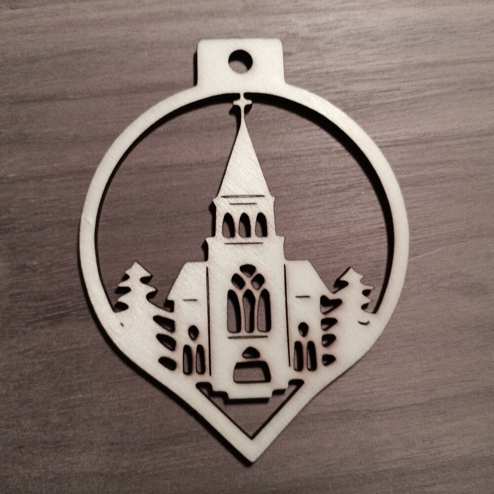 Vánoční ozdoba kostelík