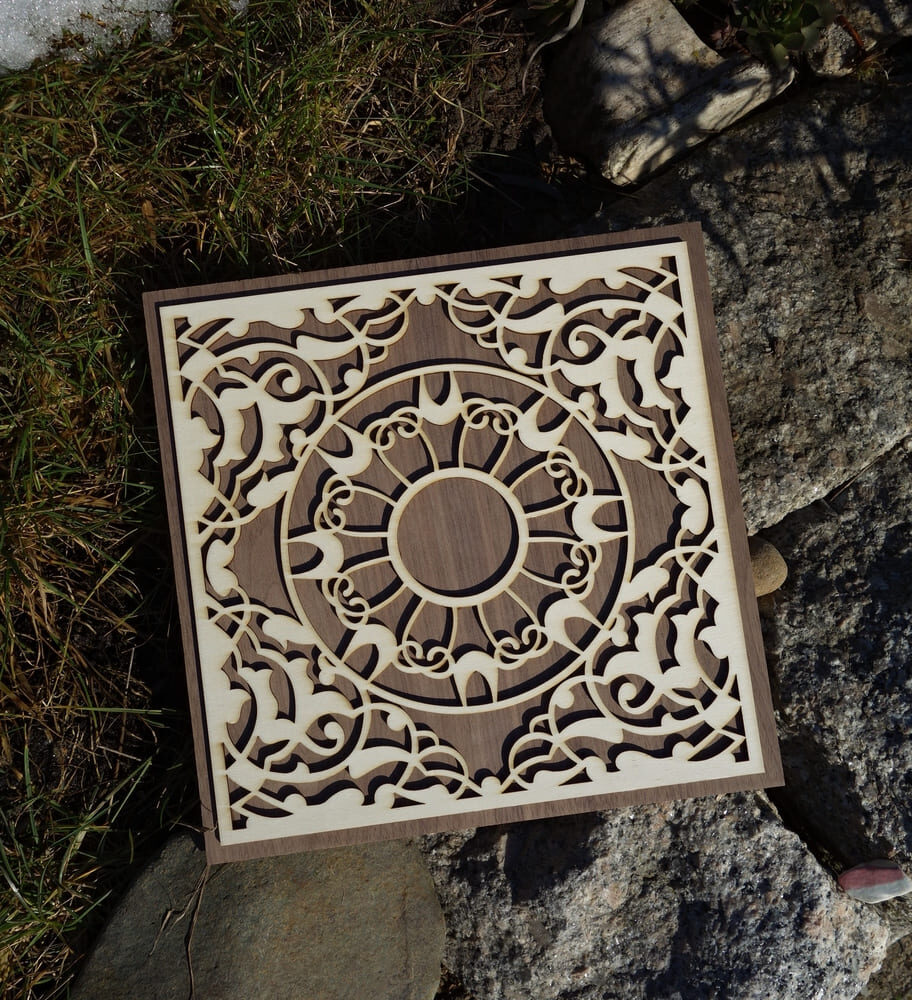 Mandala čtvercová 300 x 300 mm